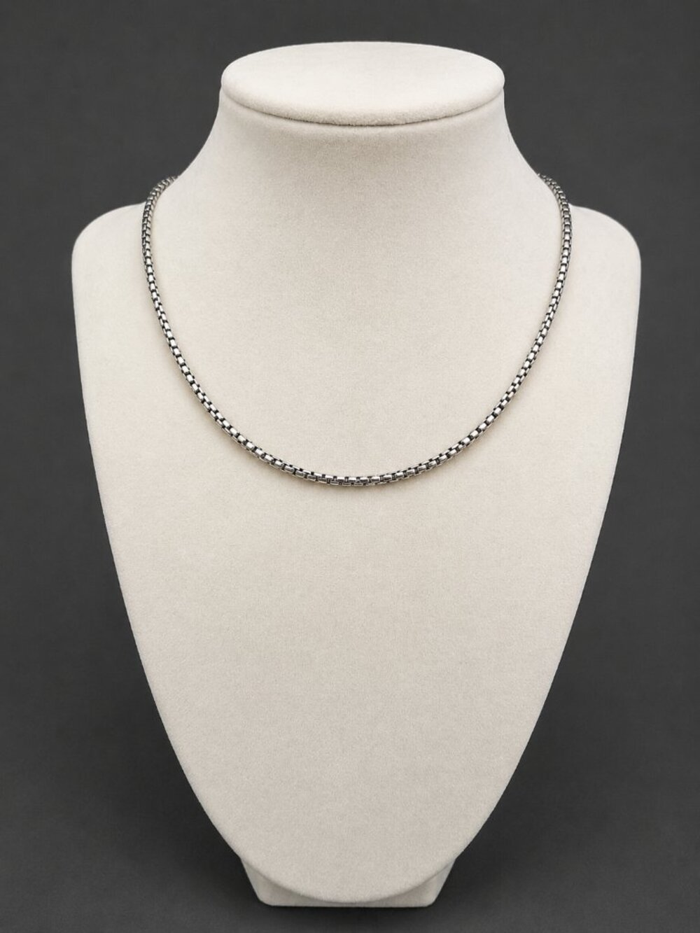 David Yurman Box Chain Necklace w/ 14K Yellow Gold - 2.7mm - 15.75"